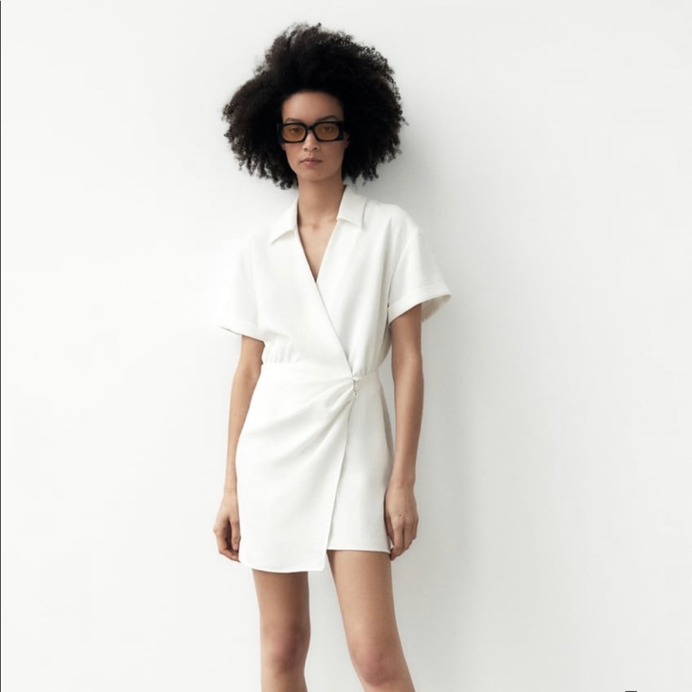 ZARA Short Wrap Front Dress NEW WITH TAGS